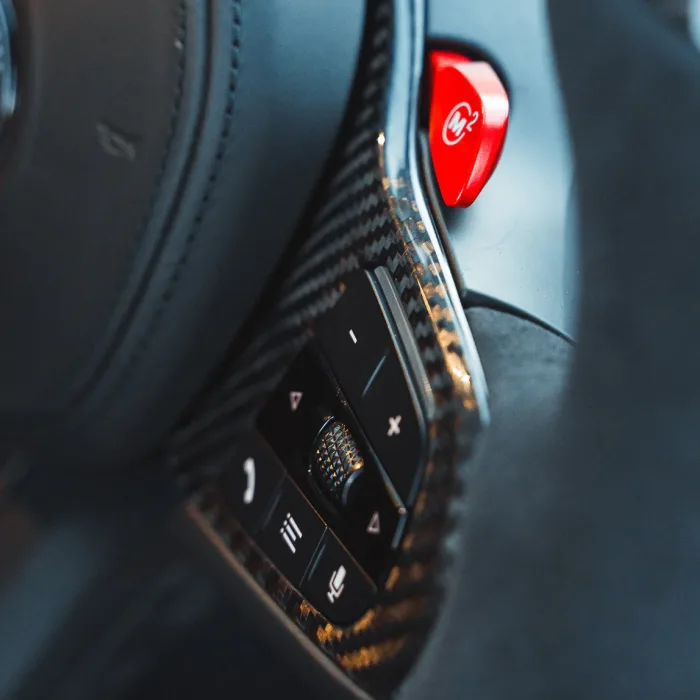 BMW Gxx CARBON FIBRE / ALCANTARA LED FLAT BOTTOM STEERING WHEEL - Image 5