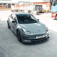 TESLA MODEL 3 CARBON FIBRE SIDE SKIRTS - V STYLE